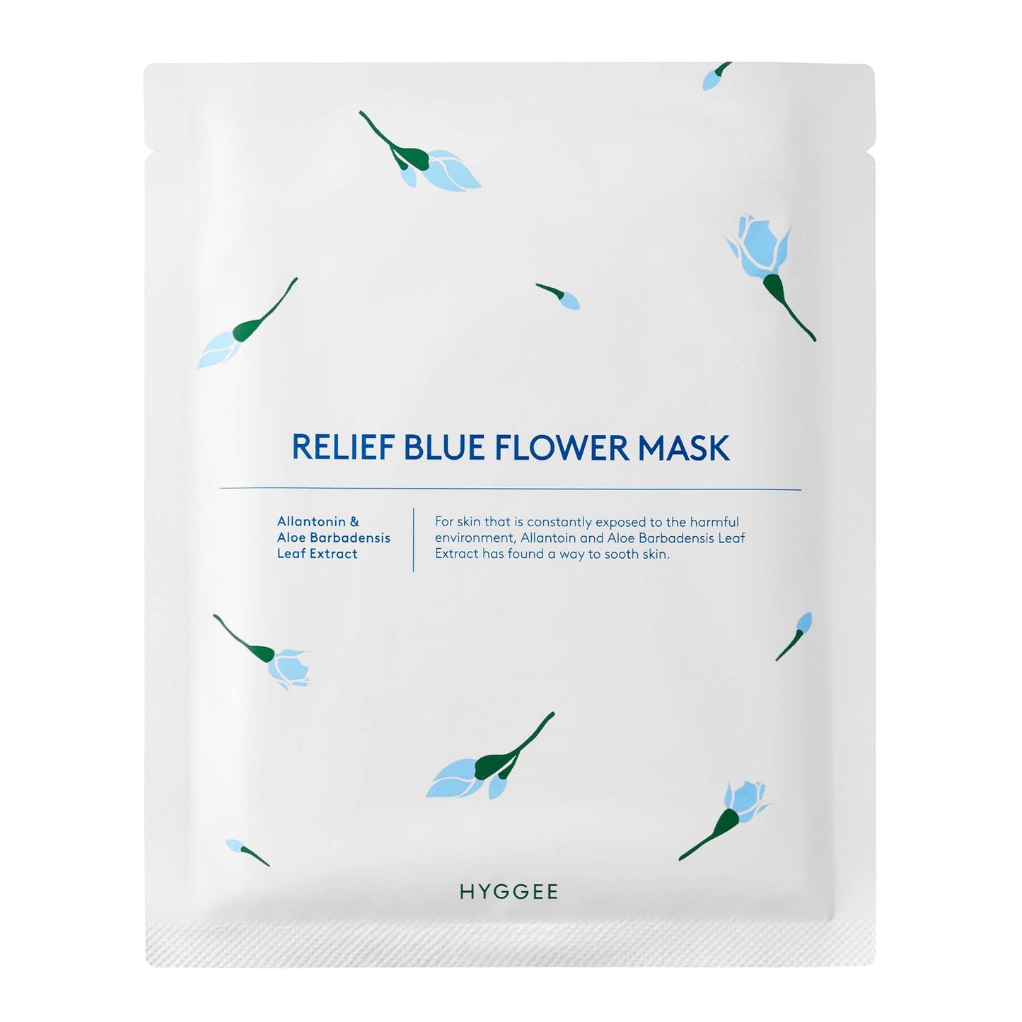 Hyggee Relief Blue Flower Mask